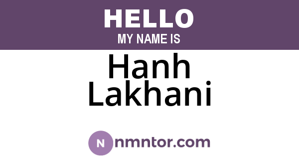 Hanh Lakhani
