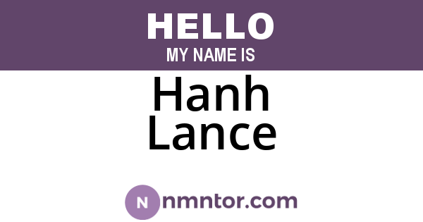 Hanh Lance