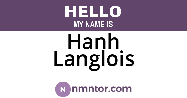 Hanh Langlois