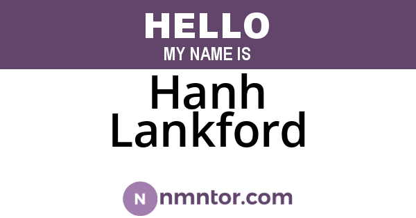 Hanh Lankford