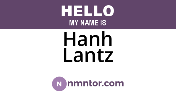 Hanh Lantz
