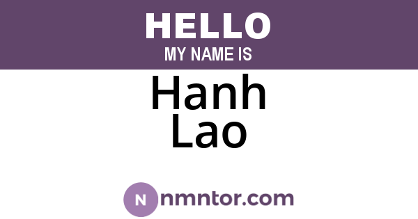 Hanh Lao