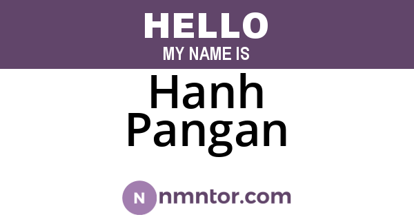 Hanh Pangan