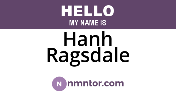 Hanh Ragsdale