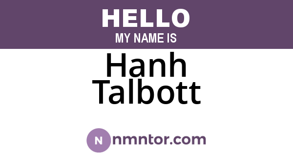 Hanh Talbott