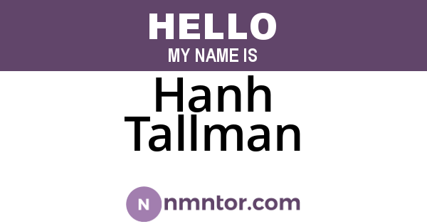 Hanh Tallman
