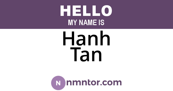 Hanh Tan