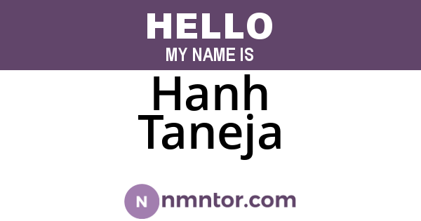 Hanh Taneja