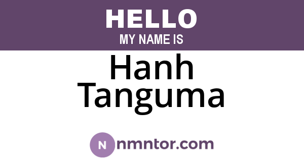 Hanh Tanguma