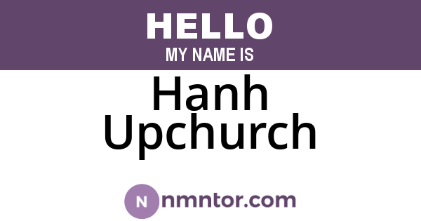 Hanh Upchurch