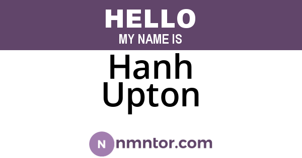Hanh Upton