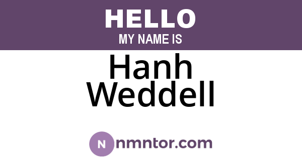 Hanh Weddell