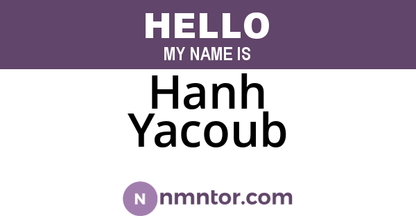 Hanh Yacoub