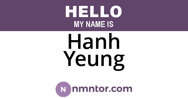 Hanh Yeung
