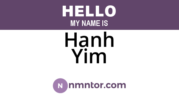Hanh Yim