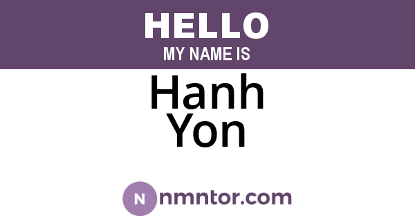 Hanh Yon