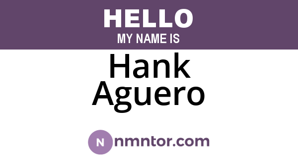 Hank Aguero