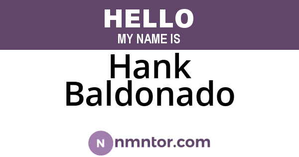 Hank Baldonado