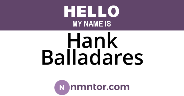 Hank Balladares
