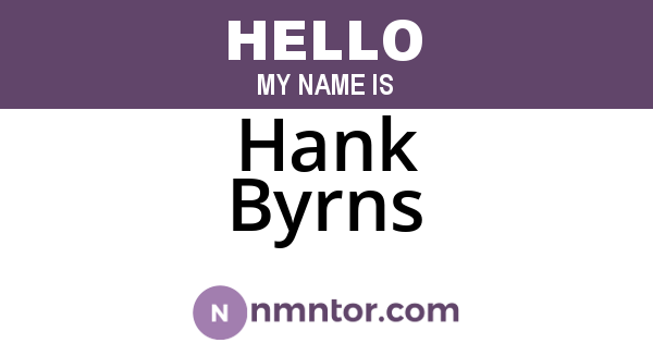 Hank Byrns