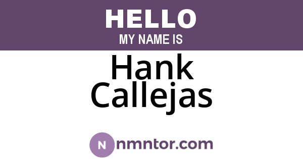 Hank Callejas