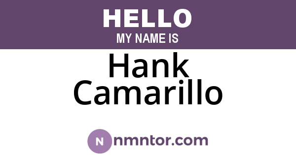 Hank Camarillo