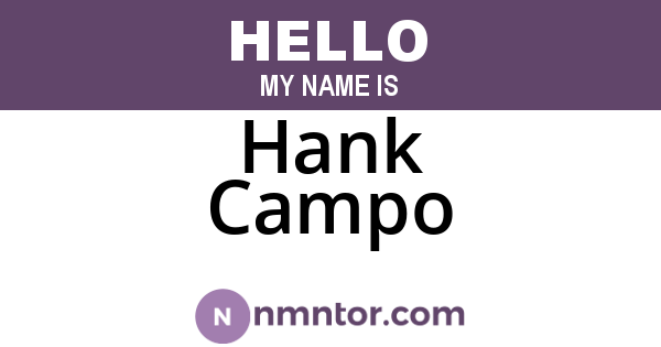 Hank Campo