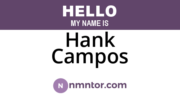 Hank Campos