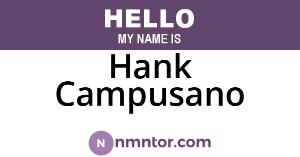 Hank Campusano