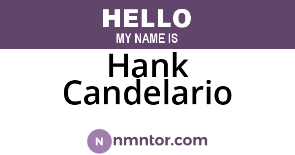 Hank Candelario