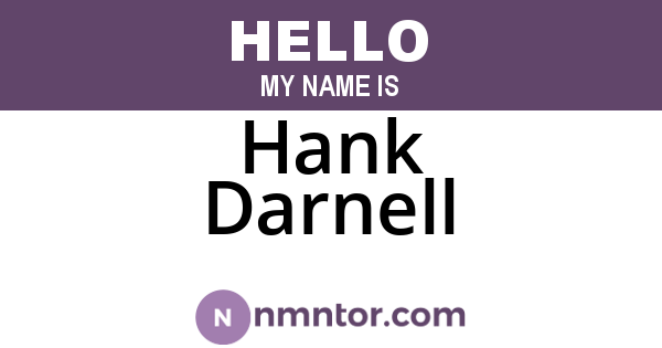 Hank Darnell