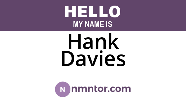 Hank Davies