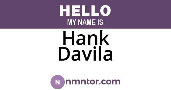 Hank Davila