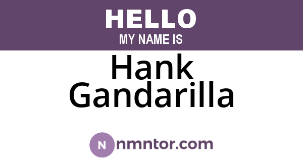 Hank Gandarilla