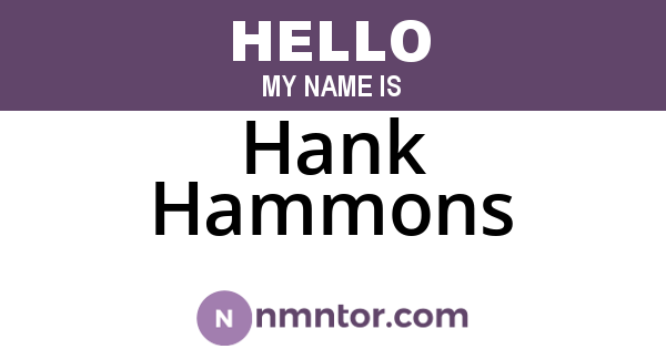 Hank Hammons