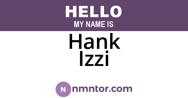 Hank Izzi