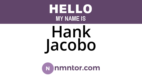 Hank Jacobo