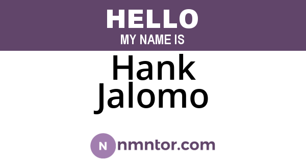 Hank Jalomo