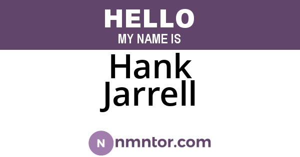 Hank Jarrell