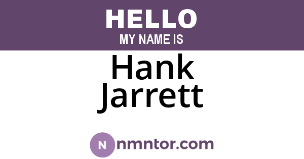 Hank Jarrett