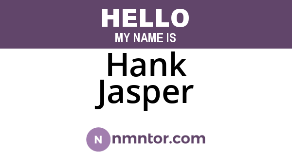 Hank Jasper