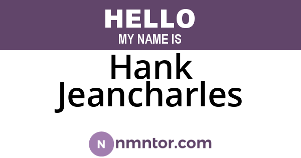 Hank Jeancharles