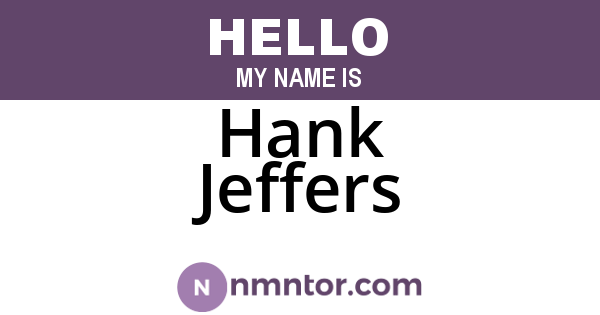 Hank Jeffers
