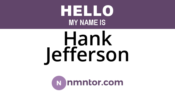 Hank Jefferson