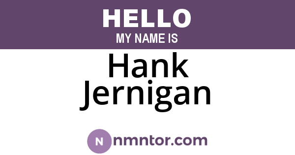Hank Jernigan