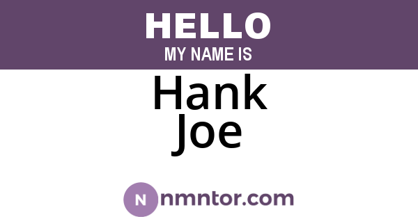 Hank Joe