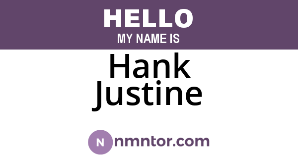 Hank Justine