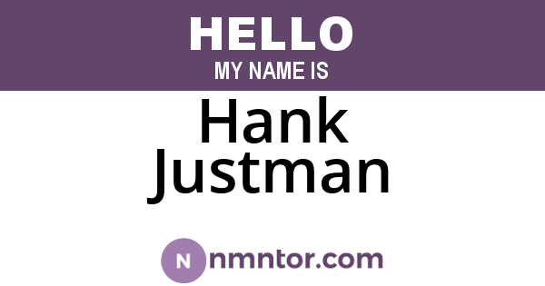 Hank Justman