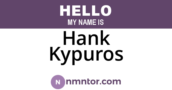 Hank Kypuros