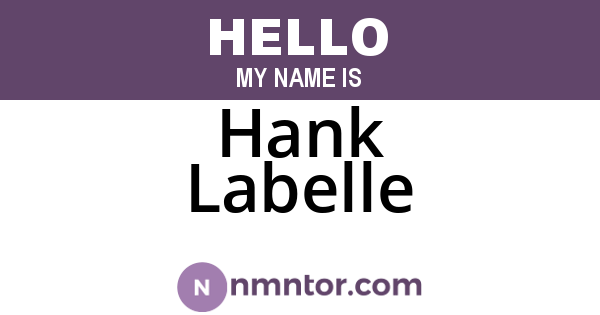 Hank Labelle